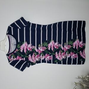 Tommy Bahama floral striped shirt dress, nautical, tropical women's size…